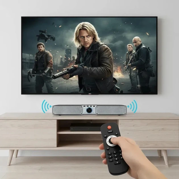 Портативная беспроводная колонка саундбар Bluetooth с пультом дистанционного управления 2400 мАг 4 Вт радиус действия 10 м - изображение 7