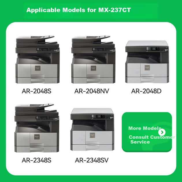 Тонер Caijin для Sharp (MX-237CT) AR-2048S/AR-2348D/AR-2648N повышенной емкости с чипом Black - Фото 5 Тонер Caijin для Sharp (MX-237CT) AR-2048S/AR-2348D/AR-2648N повышенной емкости с чипом Black - изображение 5