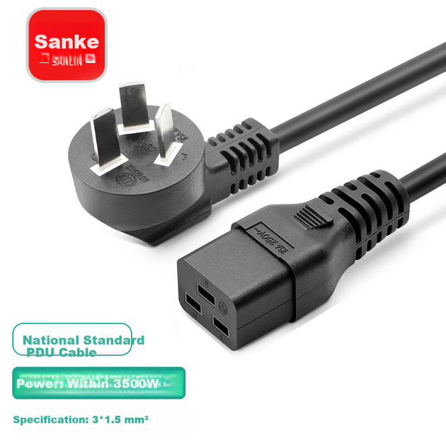 Кабель питания Sannin National Standard - IEC C19 16 А 3500 Вт 1.8 м (SL-00277) - изображение 2