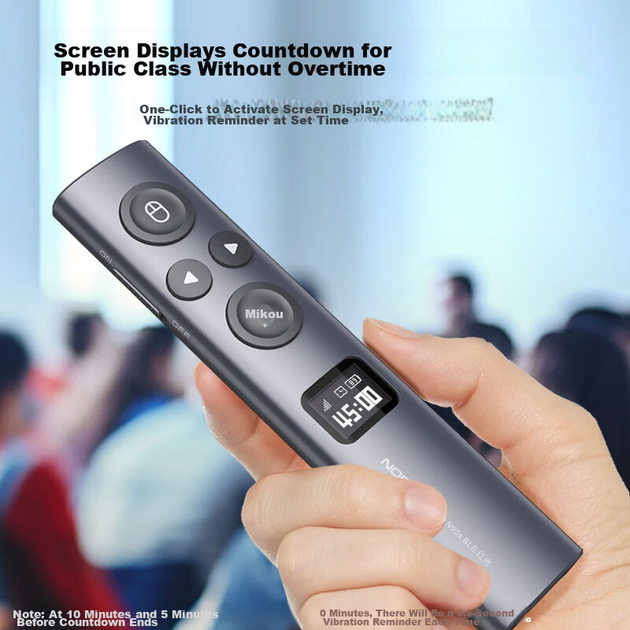 Лазерна указка Nuowei Bluetooth PPT Clicker для вчителів Електронна сторінка Turner Цифрова фізика Двоканальний лазерний світлодіодний РК-екран Seewo Whiteboard Honghe N95s BLE Dual-Head версія - изображение 6