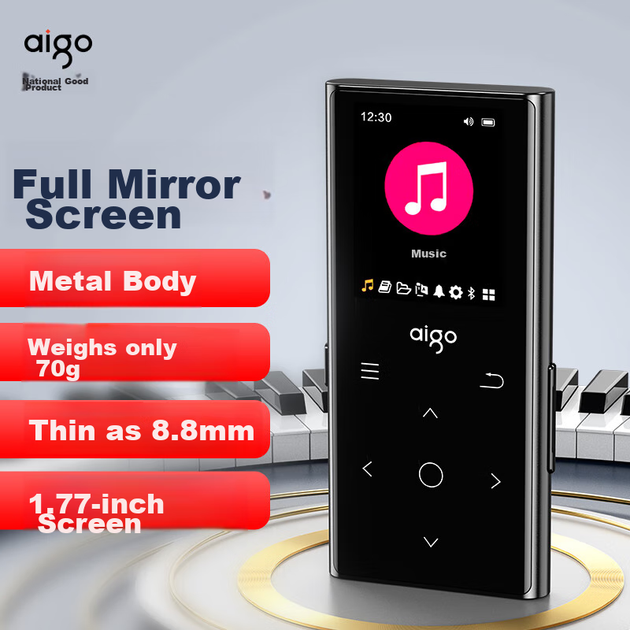 Aigo 801 8 ГБ MP3/MP4-плеєр, зовнішній динамік HIFI без втрат, Bluetooth-музичний плеєр, портативний пристрій для прослуховування студентських пісень, MP5, англійський ретранслятор для прослуховування, сенсорна кнопка - Фото 8 Aigo 801 8 ГБ MP3/MP4-плеєр, зовнішній динамік HIFI без втрат, Bluetooth-музичний плеєр, портативний пристрій для прослуховування студентських пісень, MP5, англійський ретранслятор для прослуховування, сенсорна кнопка - изображение 8