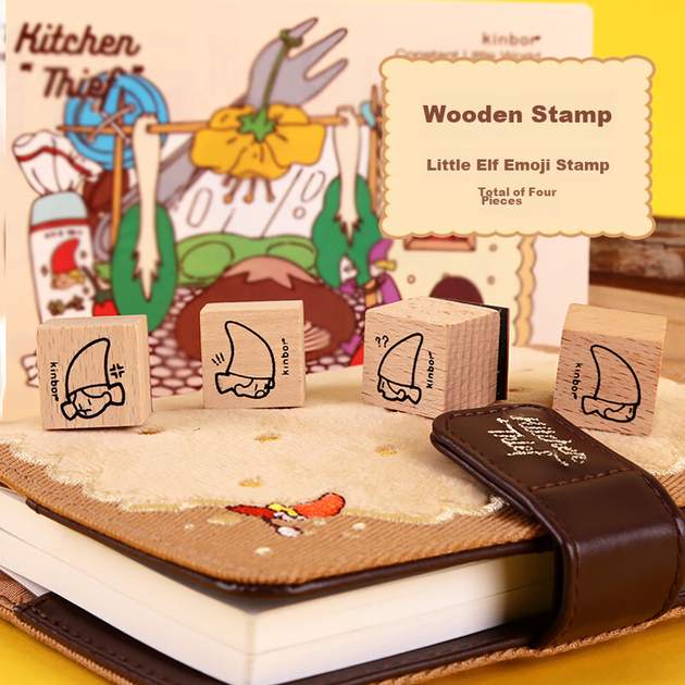 Набор блокнотов-планеров Kinbor Kitchen Fairy формата A6, 128 листов, в подарочной коробке, подарок для девочки на день рождения (блокнот формата A6 со стикерами и штампом, блокнот для заметок) DT56085 - изображение 6