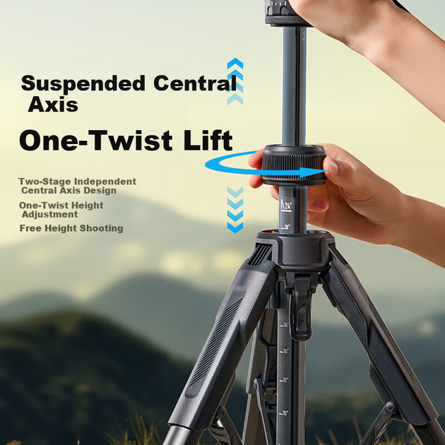 Llano Light Wing V3 Штатив для камери DSLR бездзеркальної професійної відеоблог відео в прямому ефірі алюмінієвий сплав штатив джойстик демпфуючий карданний підвіс анти-струсування відкритий портативний - зображення 7