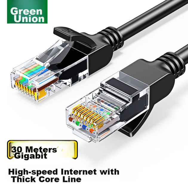 Патч-корд Ugreen Cat 5e 1 Гбит/с 30 м Черный (35823) - изображение 4