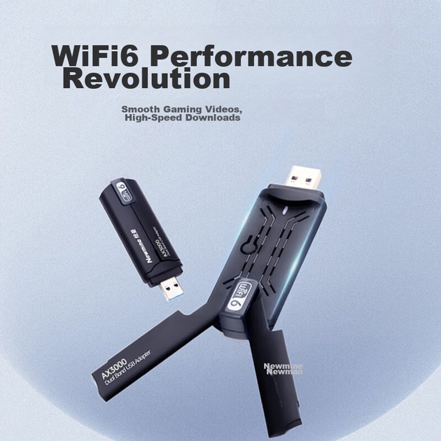 Беспроводной сетевой адаптер Newmine AX3000 WiFi6 USB для настольных компьютеров и ноутбуков, двухдиапазонный 5G WiFi приемник и передатчик, скорость 3000 Мбит/с. - изображение 7