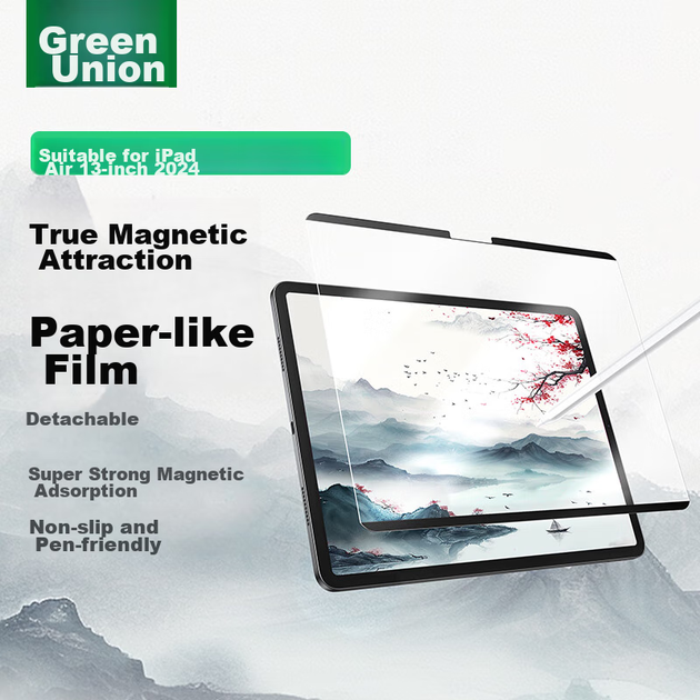 Магнітна знімна паперова плівка UGREEN для екрану iPad Air 8/7/6, сумісна з Air 13-дюймовим M4 Chip 2026, модель Apple Tablet, письмо, малювання, захист від відбитків пальців - изображение 4