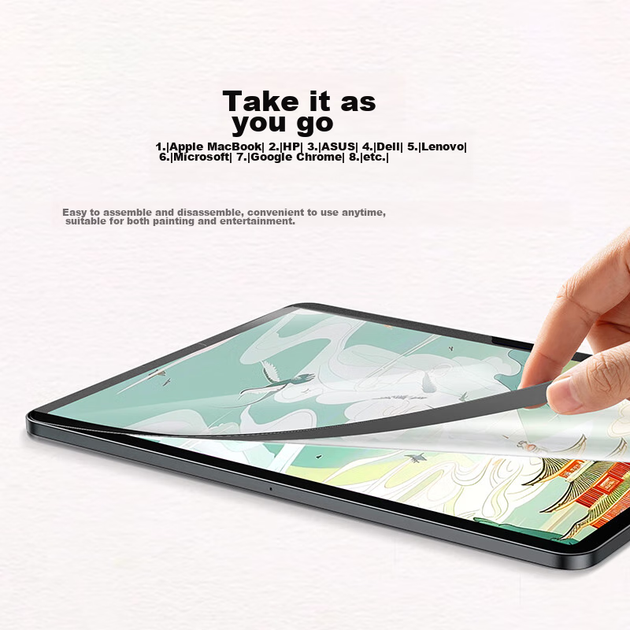 Магнітна знімна паперова плівка UGREEN для екрану iPad Air 8/7/6, сумісна з Air 13-дюймовим M4 Chip 2026, модель Apple Tablet, письмо, малювання, захист від відбитків пальців - изображение 5