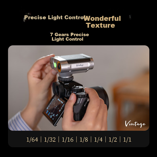 Стильний портативний ретро-спалах VILTROX Vintage Z1+ підходить для Ricoh, Sony, Fuji, Nikon, Panasonic, Leica, Olympus, Canon DSLR та бездзеркальних камер - Фото 8 Стильний портативний ретро-спалах VILTROX Vintage Z1+ підходить для Ricoh, Sony, Fuji, Nikon, Panasonic, Leica, Olympus, Canon DSLR та бездзеркальних камер - зображення 8