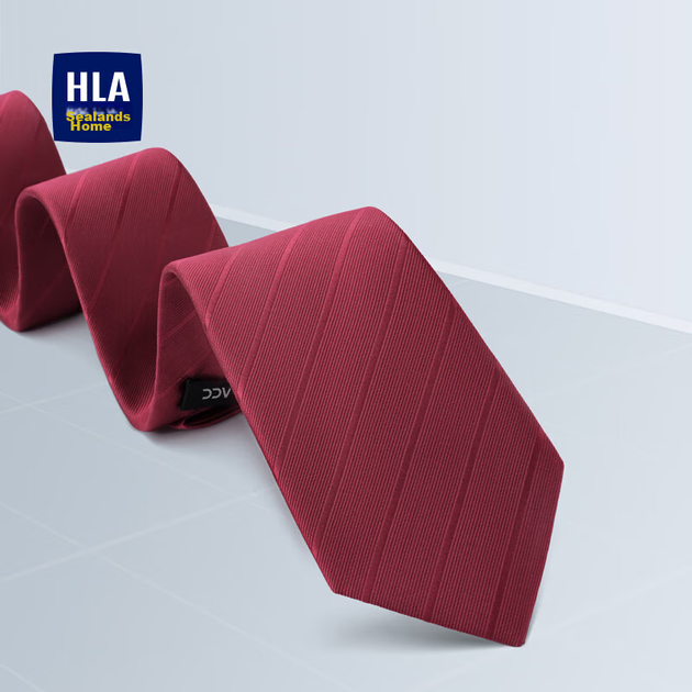 Подарунковий набір HLA для чоловіків у червоному кольорі, без краватки та блискавки, у смужку, для бізнес-весілля, нареченого та дружки, новорічний подарунок - зображення 7