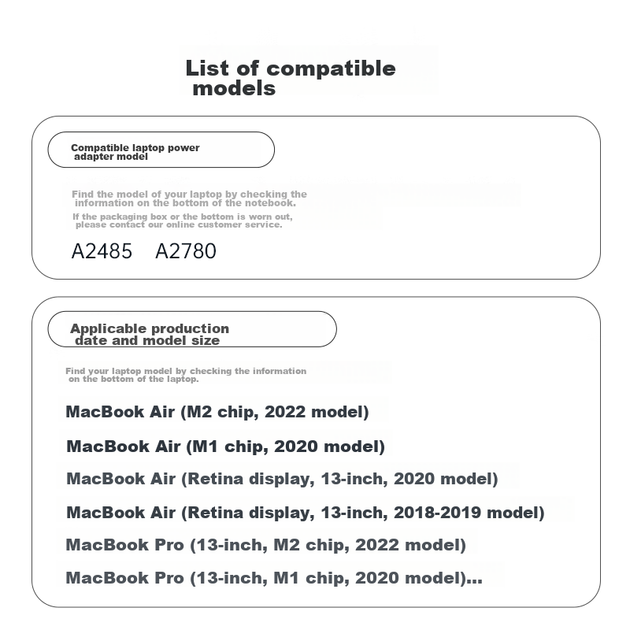 Комплект зарядных устройств Mryc для ноутбуков Apple: 140 Вт Type-C — MagSafe 3, кабель питания для MacBook Pro/Air, 2 метра USB-C. - изображение 10