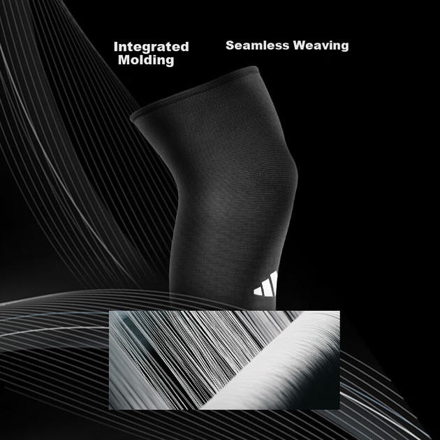 Спортивный утепленный наколенник Adidas для мужчин и женщин, подходит для бега, при травмах мениска, артрите, альпинизме, баскетболе, бадминтоне, черный, размер L. - изображение 11