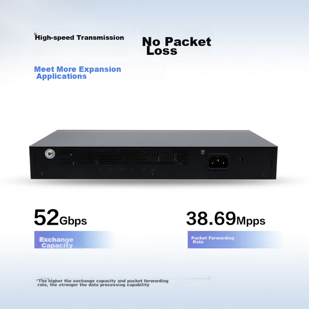 Гігабітний комутатор HUAWEI S1730S-L24T2S з 24 гігабітними портами Ethernet + 2 оптичними портами Uplink, мережевий сплітер Ethernet корпоративного класу для домашнього та офісного використання - изображение 8