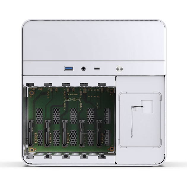 Корпус JONSBO N2 из белого алюминия для NAS-сервера (поддерживает форм-фактор ITX, расположение блока питания SFX, компоновку отсеков, 5+1 отсеков для жестких дисков, включает 12-сантиметровый вентилятор). - изображение 10