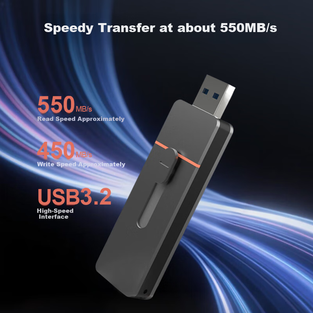 Флеш память USB Lenovo US510 256GB USB 3.2 Gen2 + Type-C - изображение 3