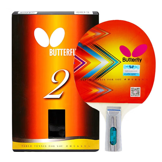Ракетка для настільного тенісу BUTTERFLY, двостороння зворотна гума, 5-шарова основа, ракетка для гравців рівня Two-Star 202 — пряма ручка/одинарна ракетка, у комплекті чохол для ракетки. - зображення 9