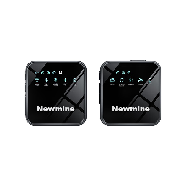 Беспроводной петличный микрофон Newmine MC206, оборудование для прямых трансляций и записи для стримеров, уличная аудиозапись коротких видеороликов, микрофон для караоке Douyin, профессиональный петличный микрофон с шумоподавлением, аудиорекордер One-To - изображение 9