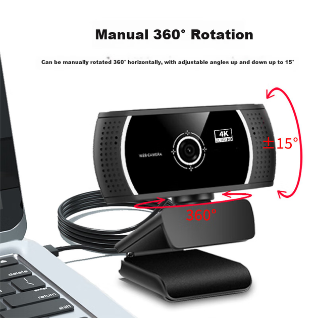 Веб-камера GESOBYTE C606 4K Ultra HD з автофокусом, ширококутним відеодзвінком, конференцією, онлайн-навчанням, іспитом, вступним іспитом для аспірантури, домашнім використанням, портативна та настільна комп'ютерна відеокамера з USB-роз'ємом - Фото 7 Веб-камера GESOBYTE C606 4K Ultra HD з автофокусом, ширококутним відеодзвінком, конференцією, онлайн-навчанням, іспитом, вступним іспитом для аспірантури, домашнім використанням, портативна та настільна комп'ютерна відеокамера з USB-роз'ємом - изображение 7