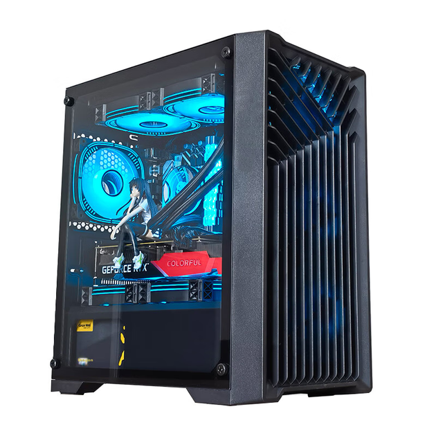 Корпус для комп'ютера Wanjia Accordion Black, малий корпус для настільного комп'ютера Matx, скляна бічна панель, підтримує водяне охолодження 240 В, організатор кабелів, USB 3.0, окремий відсік для блока живлення, пилонепроникний та легкий в очищенні - зображення 9