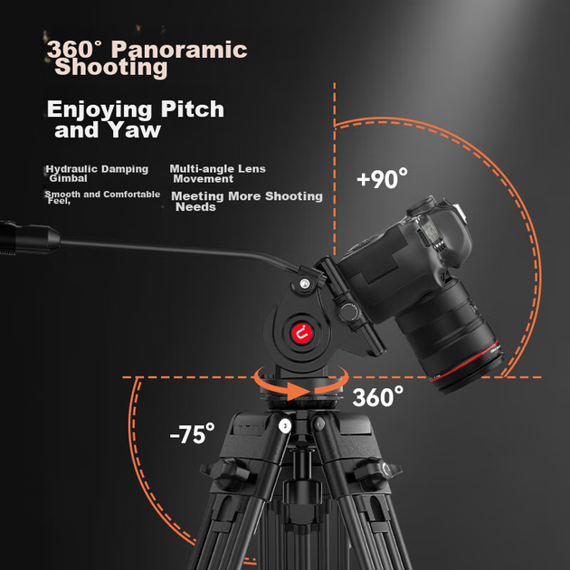 Штатив Ulanzi MT-81 професійний з гідроголовкою, для DSLR - зображення 7
