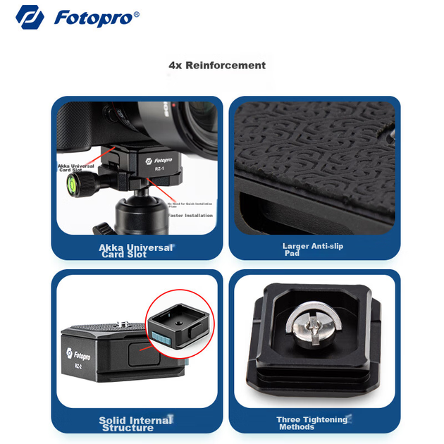 Стабілізатор Fotopro RZ-2, для бездзеркальних камер, швидкознімний - зображення 5