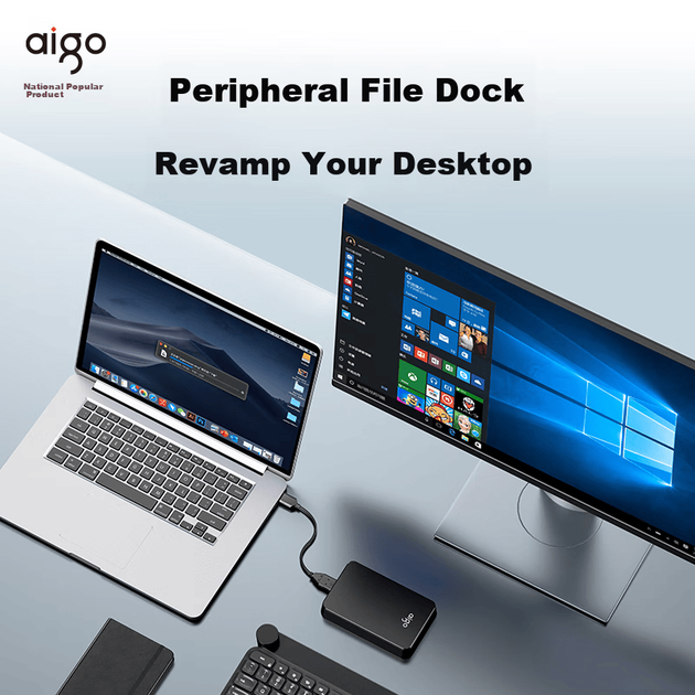 Портативный жесткий диск Aigo, 500 ГБ, USB 3.0, HD809, черный, 2,5-дюймовый механический жесткий диск, совместим с Mac, внешний высокоскоростной привод, портативный для бизнеса. - изображение 2