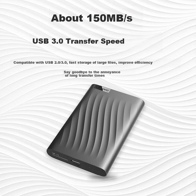 Жесткий диск внешний Lenovo F309Pro 1 ТБ USB 3.0, 2.5" - изображение 4