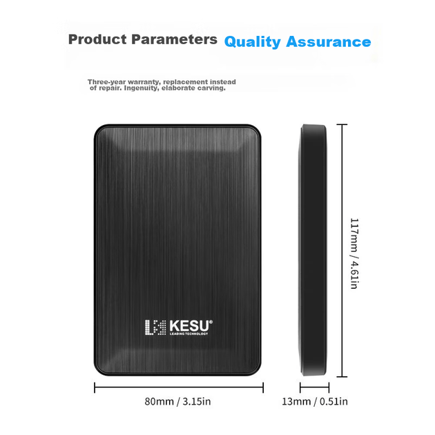 Диск жесткий портативный KESU K1 500ГБ USB 3.0 с шифрованием черный - изображение 6