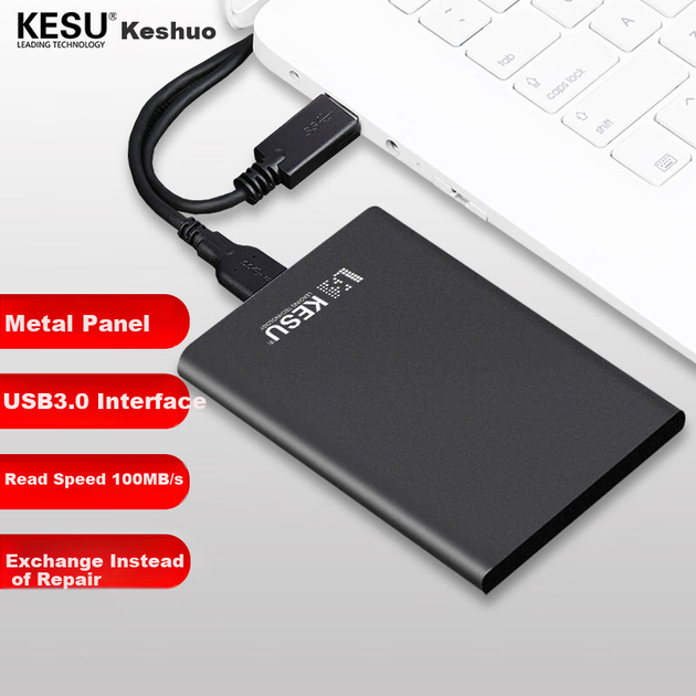 Внешний жесткий диск KESU с шифрованием, 250 ГБ, USB 3.0, K201, 2,5 дюйма, цвет «Премиум металлик космический серый», для резервного копирования файлов и фотографий. - изображение 4