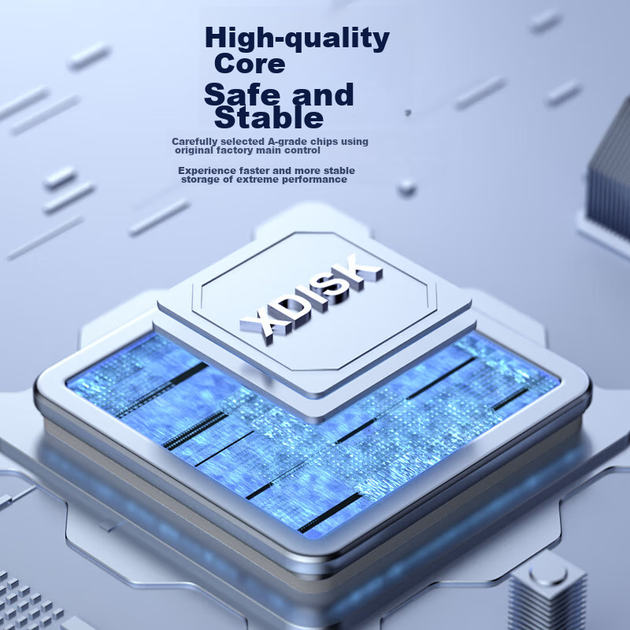 Жесткий диск XDISK внешний 1 ТБ USB 3.0 2.5 дюйма в металлическом корпусе, розовое золото - изображение 2