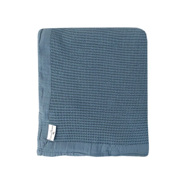 Покривало Lotus Home 120117426 240*260 см Бавовна + бамбук Синій - изображение 3