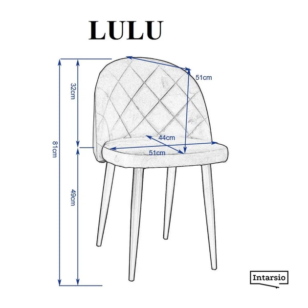 Стілець LULU чорний каркас/світло-сірий - Фото 10 Стілець LULU чорний каркас/світло-сірий - изображение 10