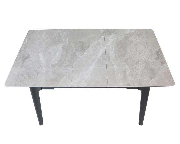 Стіл BERLIN CERAMIC 111(140)*75 сірий глянець/чорний каркас - Фото 7 Стіл BERLIN CERAMIC 111(140)*75 сірий глянець/чорний каркас - изображение 7