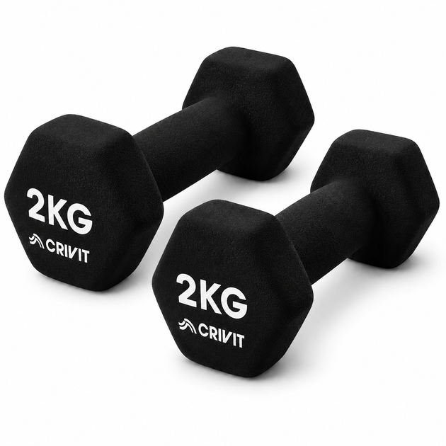Гантелі вінілові Crivit 2 x 2 кг Black (R4837131820250) - зображення 6