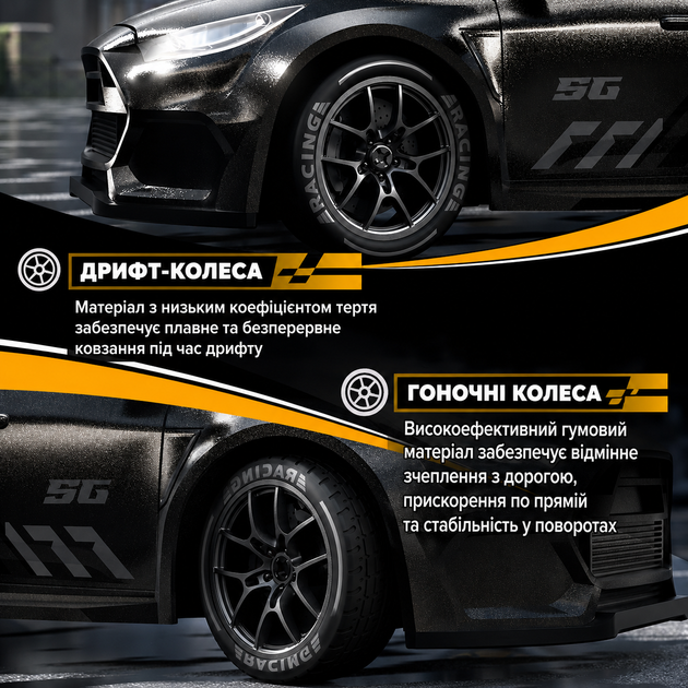 Машинка на радиоуправлении ZLL SG716 1:24 4WD, RC дрифт авто на пульте, спортивный автомобиль до 20 км/ч, LED подсветка - изображение 5