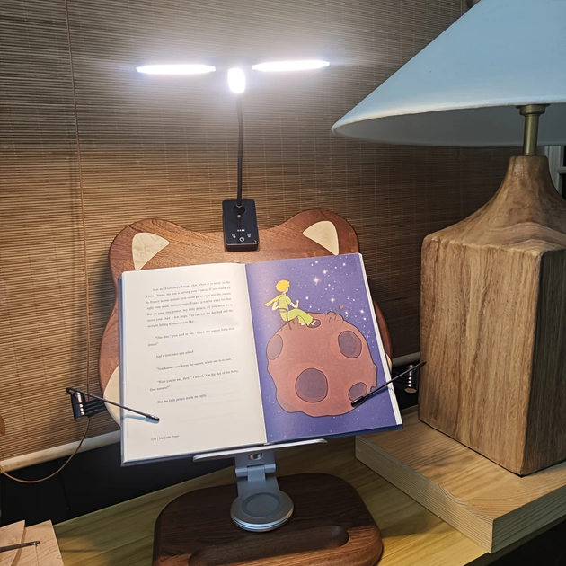 Премиум лампа для чтения книг 51Led на аккумуляторе. Трехголовая лампа с сенсорным управлением - изображение 5