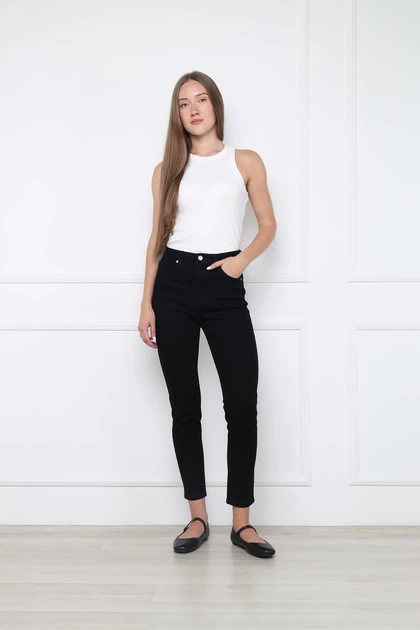 Джинсы skinny женские M цвет черный YUKI ЦБ-00295759 - Фото 1 Джинсы skinny женские M цвет черный YUKI ЦБ-00295759 - изображение 1