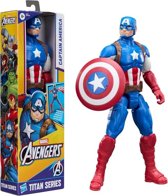 Ігрова фігурка Капітан Америка 30 см Marvel Titan Hero Captain America 12” Action Figure (G2771) - Фото 1 Ігрова фігурка Капітан Америка 30 см Marvel Titan Hero Captain America 12” Action Figure (G2771) - зображення 1