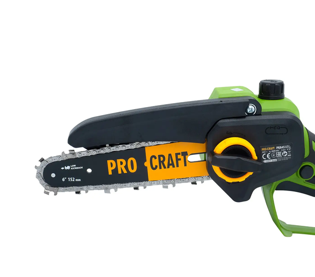 Акумуляторна пила Procraft PKA45 ланцюгова мініпила сучкоріз безщіткова садова для дерева обрізання гілок розпилювання дощок брусу заготівлі дров 20 В 2 А·год шини 6 8 дюймів автоматичне змащення безключове натягування - Фото 11 Акумуляторна пила Procraft PKA45 ланцюгова мініпила сучкоріз безщіткова садова для дерева обрізання гілок розпилювання дощок брусу заготівлі дров 20 В 2 А·год шини 6 8 дюймів автоматичне змащення безключове натягування - зображення 11