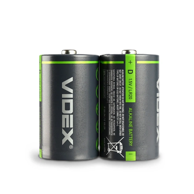 Батарейка алкалінова Videx LR20/D, 2 шт. - Фото 4 Батарейка алкалінова Videx LR20/D, 2 шт. - зображення 4