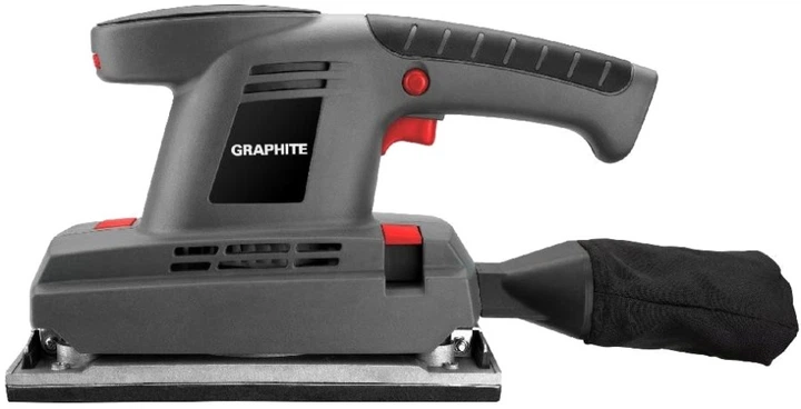 Машина шліфувальна вібраційна GRAPHITE 380 Вт підошва 1 (59G323) - Фото 2 Машина шліфувальна вібраційна GRAPHITE 380 Вт підошва 1 (59G323) - изображение 2