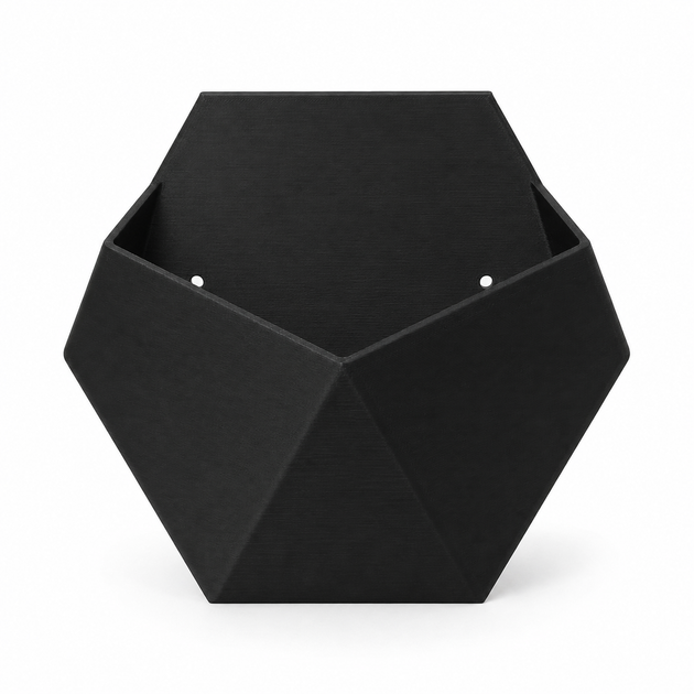 Настінне пластикове кашпо Hexagon для сукулентів і міні-рослин, 204×180×60 мм - Фото 1 Настінне пластикове кашпо Hexagon для сукулентів і міні-рослин, 204×180×60 мм - зображення 1