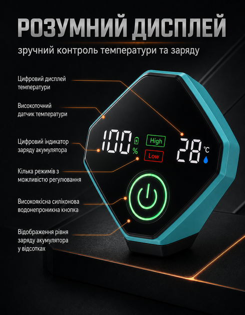 Душ портативный туристический PN-22 9000 mAh от аккумулятора переносной с насосом производный с насосом и USB зарядкой - изображение 5