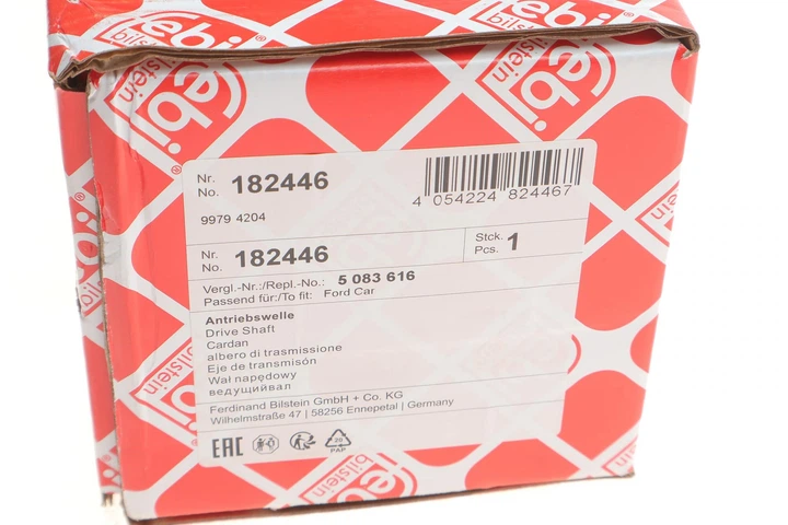 Полуось Ford Connect 02-(L) (25x26x631) Febi Bilstein 182446 - изображение 2