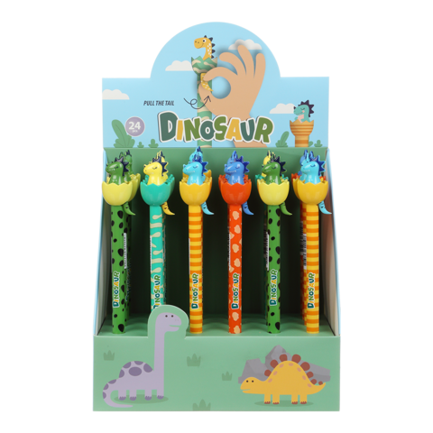 Ручка гелева авт. ZiBi KIDS Line 2292 0,5 мм "пиши-стирай" DINO TAIL синя (24)/ZB.2292/ - зображення 2