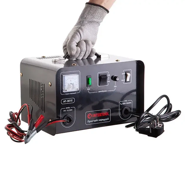 Зарядний пристрій для акумулятора INTERTOOL AT-3015 12/24 В, 30 А, 20–400 А·год, 600 Вт - изображение 2