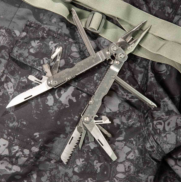 Мультитул SOG PowerLock V-Cutter 18 Інструментів (SOG-S62N-CP) Сірий - Фото 3 Мультитул SOG PowerLock V-Cutter 18 Інструментів (SOG-S62N-CP) Сірий - зображення 3