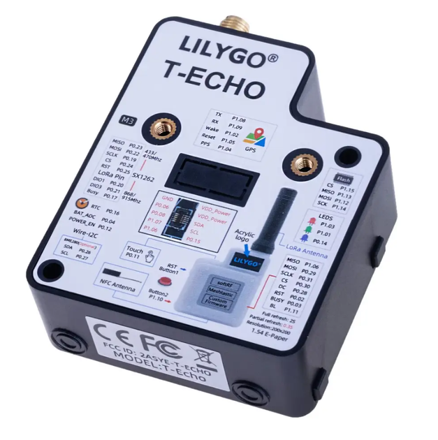 Многофункциональный модуль разработки LILYGO LoRa SX1262 + nRF52840+ E-Paper 1.54" - Фото 3 Многофункциональный модуль разработки LILYGO LoRa SX1262 + nRF52840+ E-Paper 1.54" - изображение 3