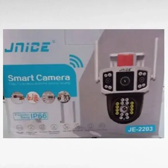 Камера видеонаблюдения JNice WiFi IP уличная поворотная 12 Мп 2 объектива PTZ беспроводная ночное видение ИК подсветка 25 м датчик движения автослежение сирена двусторонняя аудиосвязь микрофон динамик microSD 128 ГБ смартфон IP66 Белая - изображение 6