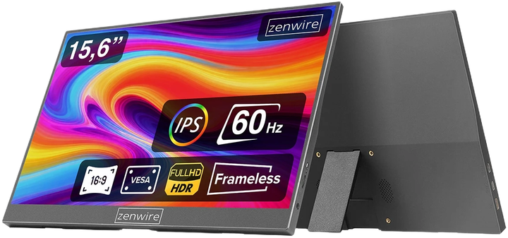 Monitor przenośny 15.6" Zenwire AMG15 Black (5904507522193) - obraz 2