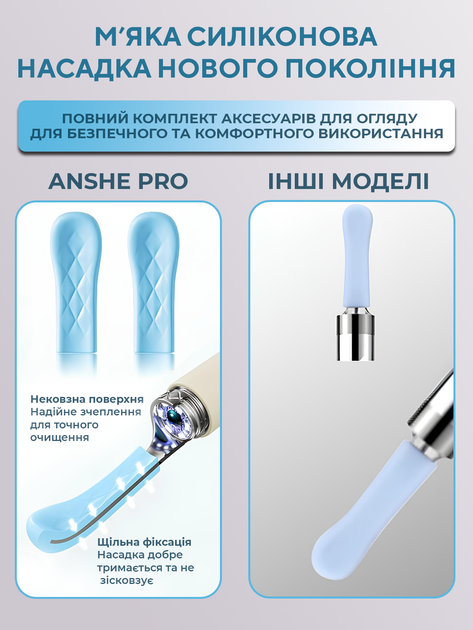 Отоскоп прибор для чистки ушей удаления ушной серы с камерой эндоскоп ушная палочка набор для очистки ушей носа рта беспроводной прибор с HD камерой осмотром подсветкой приложением записью фото видео otoscope комплектом насадок в кейсе ANSHE EAR PRO - изображение 6